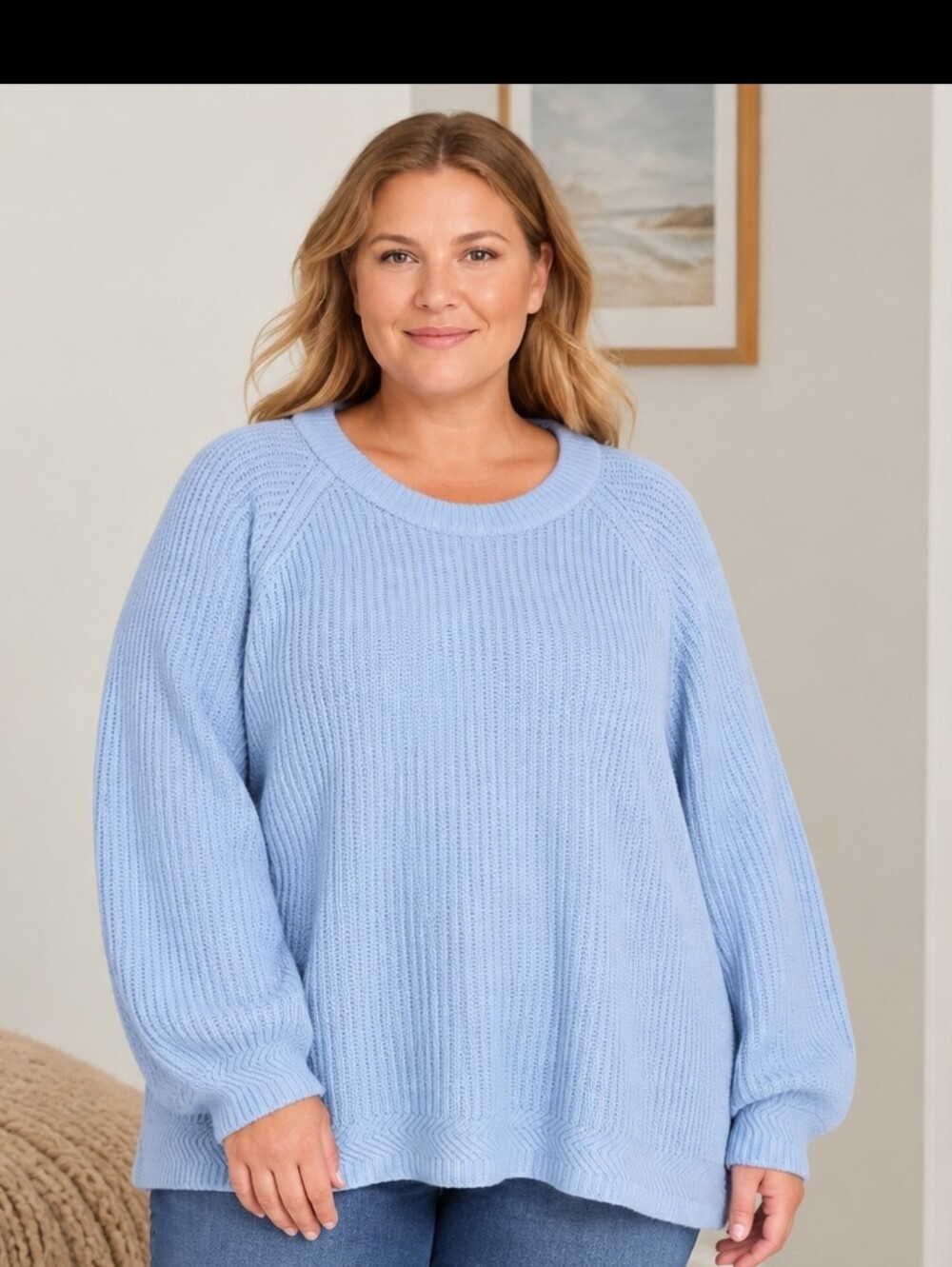 Universal Thread Women’s 4X Light Blue Knit Sweater NWT